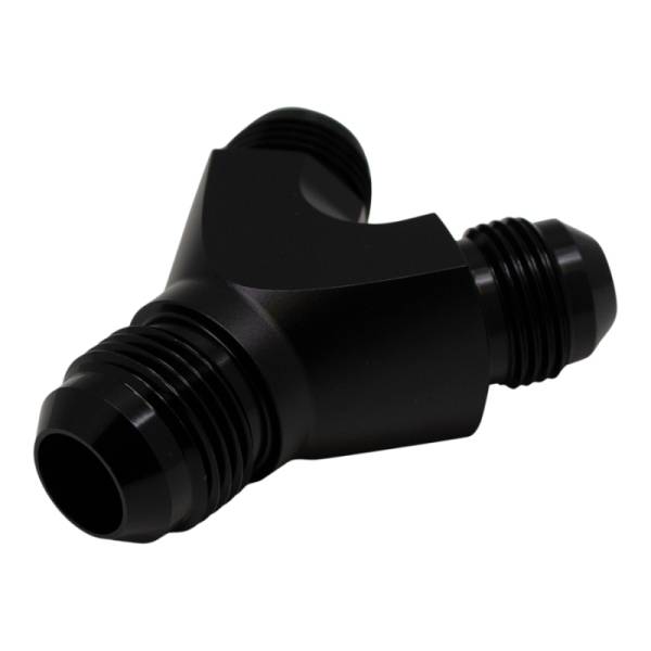 DeatschWerks - DeatschWerks 8AN Male Flare to 8AN Male Flare to 10AN Male Flare Y Fitting - Anodized Matte Black - 6-02-0703-B