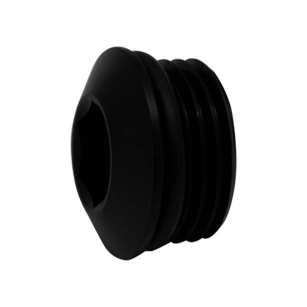 DeatschWerks - DeatschWerks 10AN ORB Male Plug Low Profile Internal Allen/Hex (Incl O-Ring) - Anodized Matte Black - 6-02-0719-B