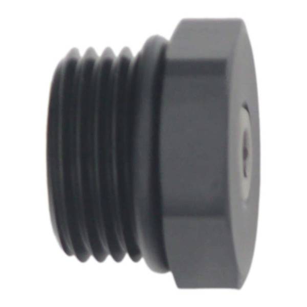 DeatschWerks - DeatschWerks 10AN ORB Male Plug Fitting with 1/8in NPT Gauge Port - Anodized Matte Black - 6-02-0732-B