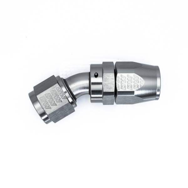 DeatschWerks - DeatschWerks 10AN Female Swivel 30-Degree Hose End CPE - Anodized Titanium - 6-02-0824