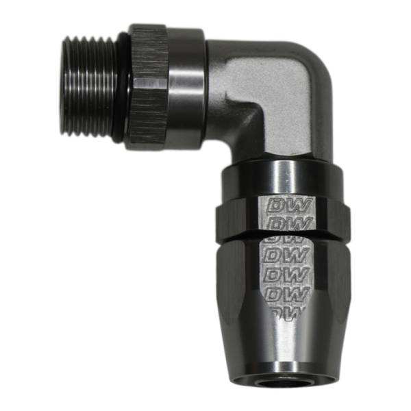 DeatschWerks - DeatschWerks 10AN ORB Female Swivel 90-Degree Hose End CPE - DW Titanium - 6-02-0829