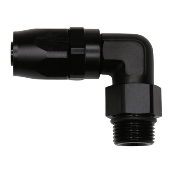 DeatschWerks - DeatschWerks 10AN ORB Female Swivel 90-Degree Hose End CPE - Anodized Matte Black - 6-02-0829-B