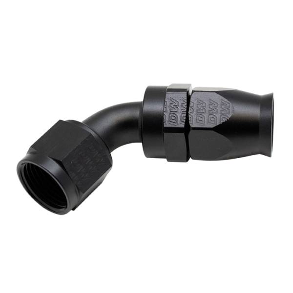 DeatschWerks - DeatschWerks 10AN Female Flare Swivel 60-Degree Hose End PTFE - Anodized Matte Black - 6-02-0877-B