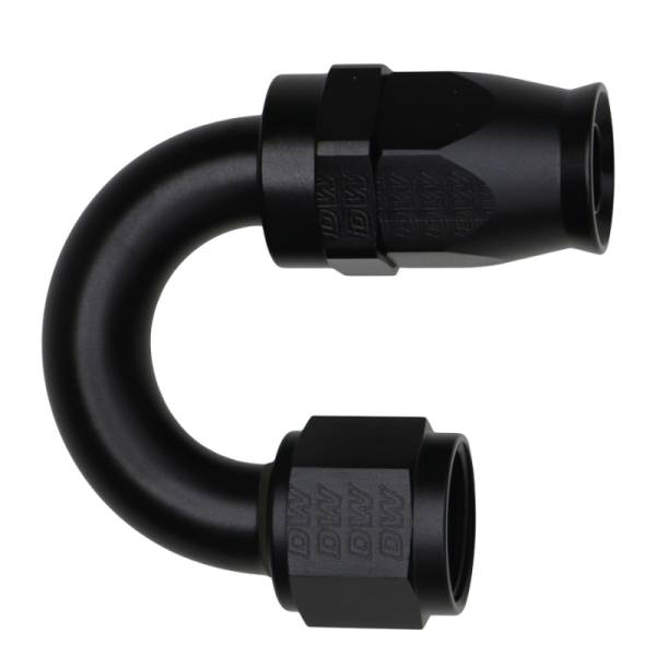 DeatschWerks - DeatschWerks 10AN Female Flare Swivel 180-Degree Hose End PTFE - Anodized Matte Black - 6-02-0885-B