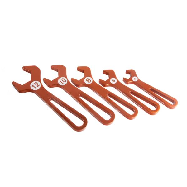 DeatschWerks - DeatschWerks T6061 AN Hose End Wrench Set (Sizes 4, 6, 8, 10,12) - 6-02-1009