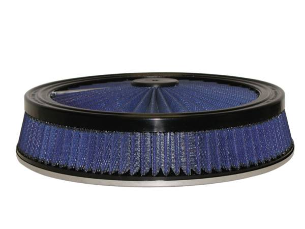 aFe - aFe MagnumFLOW Air Filters Round Racing P5R A/F TOP Racer 14D x 3H (Blk/Blue) - 18-31403