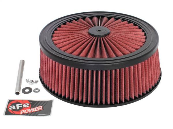 aFe - aFe MagnumFLOW Air Filters Round Racing P5R A/F TOP Racer 14D x 5H (Blk/Red) - 18-31415