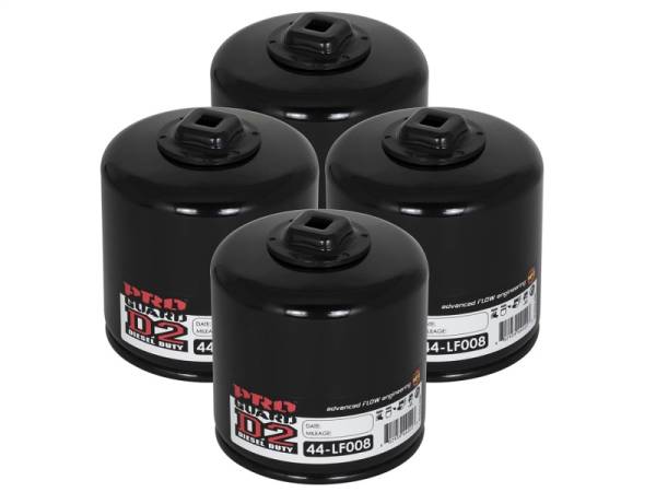 aFe - aFe Pro GUARD D2 Oil Filter 93-11 Ford Gas Trucks V8 4.6L/5.4L/5.8L (4 Pack) - 44-LF008-MB