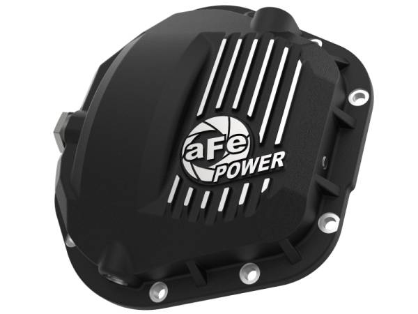aFe - aFe Pro Series Dana 60 Front Differential Cover Black w/ Machined Fins 17-20 Ford Trucks (Dana 60) - 46-71100B