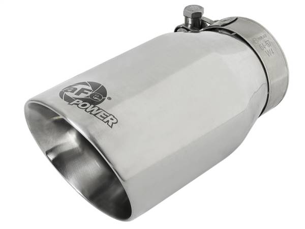 aFe - aFe MACH Force-Xp Universal 304 SS Single-Wall Clamp-On Exhaust Tip - Polished - 49T25354-P07