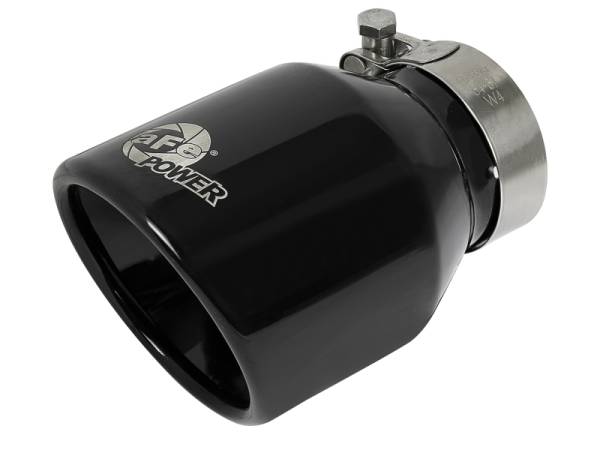 aFe - aFe MACH Force-Xp 409 SS Clamp-On Exhaust Tip 2.5in. Inlet / 4in. Outlet / 6in. L - Black - 49T25404-B06