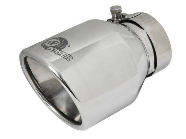 aFe - aFe MACH Force-Xp 304 SS Clamp-On Exhaust Tip 2.5in. Inlet / 4in. Outlet / 6in. L - Polished - 49T25404-P06