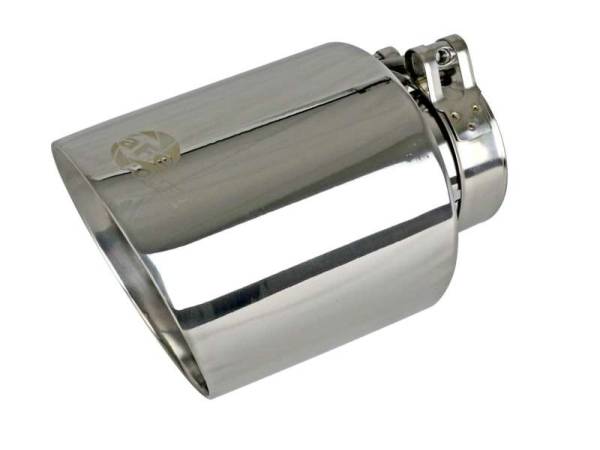 aFe - aFe MACH Force-Xp 2-1/2in 304 SS Clamp-On Exhaust Tip 2.5in In / 4.5in Out / 7in.L - Polished - 49T25454-P071