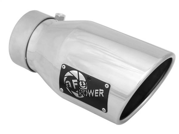 aFe - aFe MACH Force-Xp 3in Inlet x 4-1/2in Outlet x 9in Length 304 Stainless Steel Exhaust Tip - 49T30451-P09