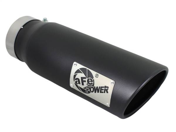aFe - aFe Diesel Exhaust Tip Bolt On Black 4in Inlex x 5in Outlet x 15in - 49T40501-B15