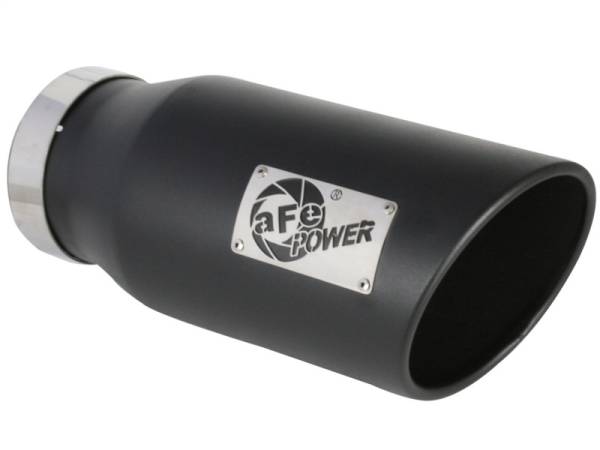 aFe - aFe MACH Force-XP 409 SS Right Side Single Wall Exhaust Tip 5in Inlet x 7in Outlet x 15in L - 49T50701-B15