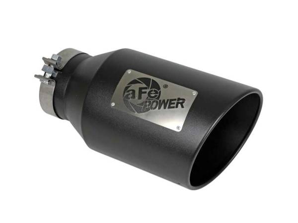 aFe - aFe Power Universal 5in Inlet 8in Outet MACH Force-XP Clamp-On Exhaust Tip - Black - 49T50801-B15