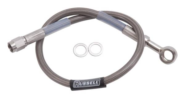 Russell - Russell Performance 9in 10MM Banjo Competition Brake Hose - 657010