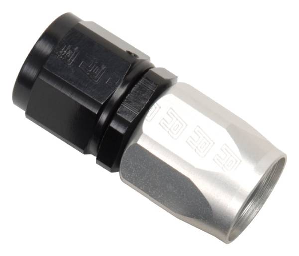 Russell - Russell Performance -8 AN Black/Silver Straight Full Flow Hose End - 610033