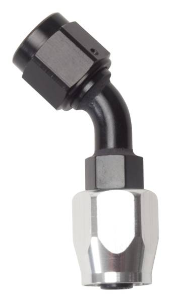 Russell - Russell Performance -16 AN Silver/Black 45 Degree Full Flow Hose End - 610133