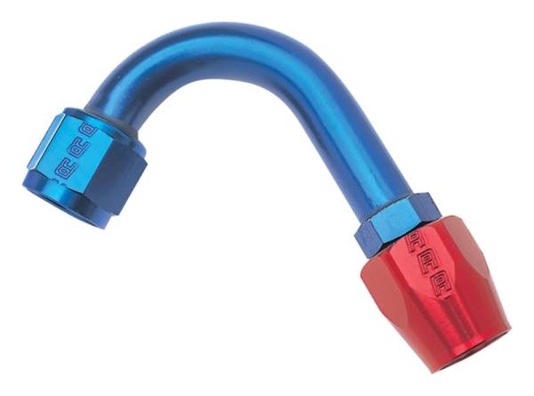 Russell - Russell Performance -10 AN Red/Blue 120 Degree Full Flow Hose End (1-1/4in Centerline Radius) - 610240