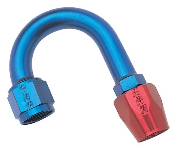 Russell - Russell Performance -10 AN Red/Blue 180 Degree Full Flow Hose End (1-1/4in Centerline Radius) - 610280