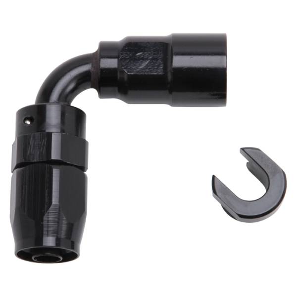 Russell - Russell Performance 3/8in SAE Quick Disc Female to -6 Hose Black 90 Degree Hose End - 611223