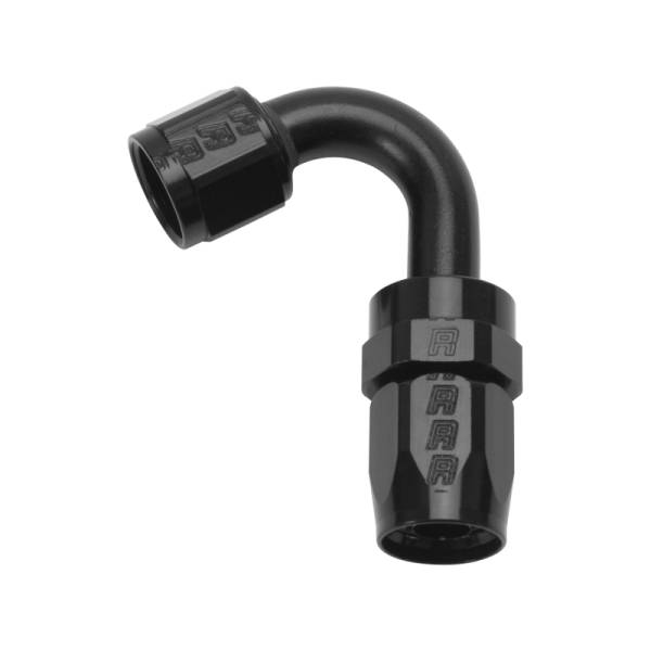 Russell - Russell Performance -6 AN Black 120 Degree Full Flow Swivel Hose End - 613405