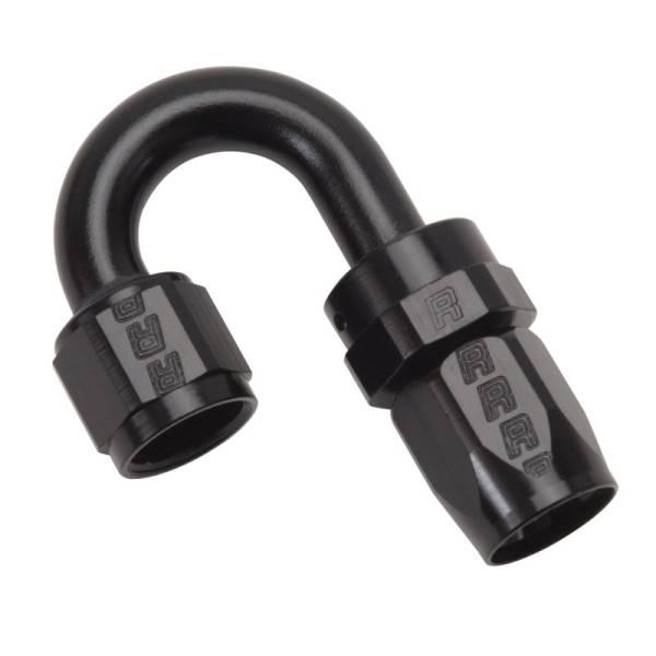 Russell - Russell Performance -8 AN Black 180 Degree Full Flow Swivel Hose End - 613515