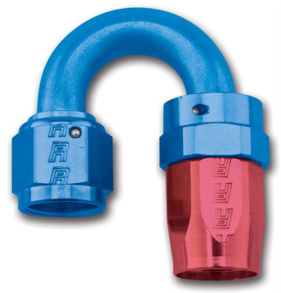 Russell - Russell Performance -10 AN Red/Blue 180 Degree Full Flow Swivel Hose End (With 15/16in Radius) - 613520