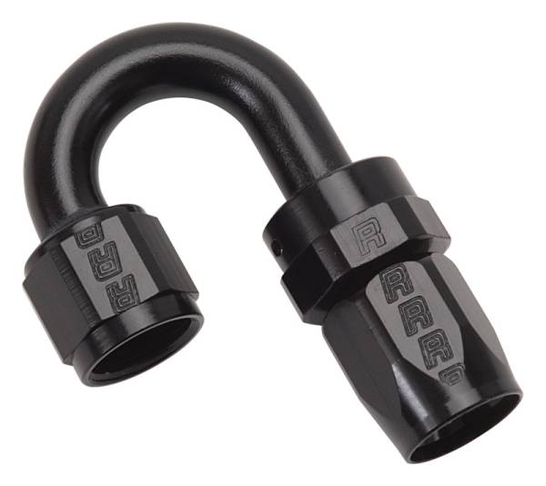 Russell - Russell Performance -10 AN Black 180 Degree Full Flow Swivel Hose End - 613525