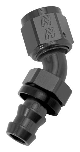 Russell - Russell Performance -6 AN Twist-Lok 45 Degree Hose End (Black) - 624083
