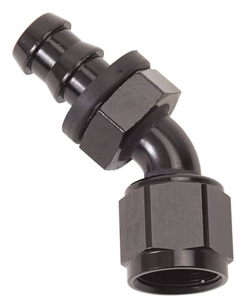 Russell - Russell Performance -10 AN Twist-Lok 45 Degree Hose End (Black) - 624103