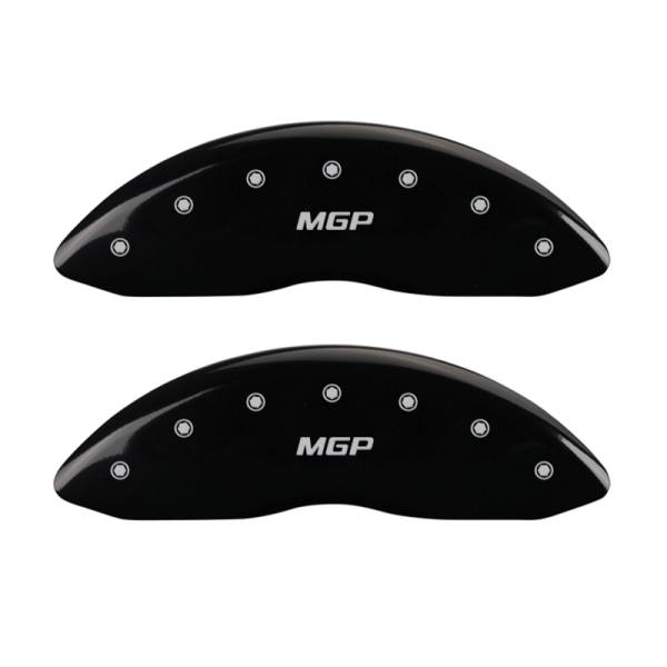 MGP - MGP 4 Caliper Covers Engraved Front & Rear MGP Black finish silver ch - 10056SMGPBK