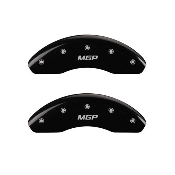 MGP - MGP 4 Caliper Covers Engraved Front & Rear MGP Black finish silver ch - 10210SMGPBK