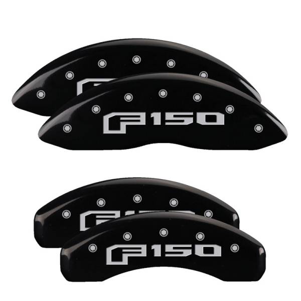 MGP - MGP 4 Caliper Covers Engraved F & R Oval Logo/Ford Black Finish Silver Char 2018 Ford Expedition - 10239SF16BK