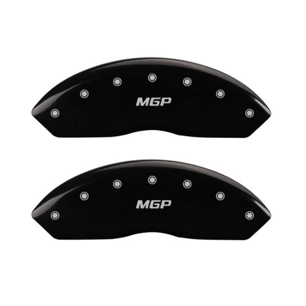 MGP - MGP 4 Caliper Covers Engraved Front & Rear MGP Black finish silver ch - 11206SMGPBK