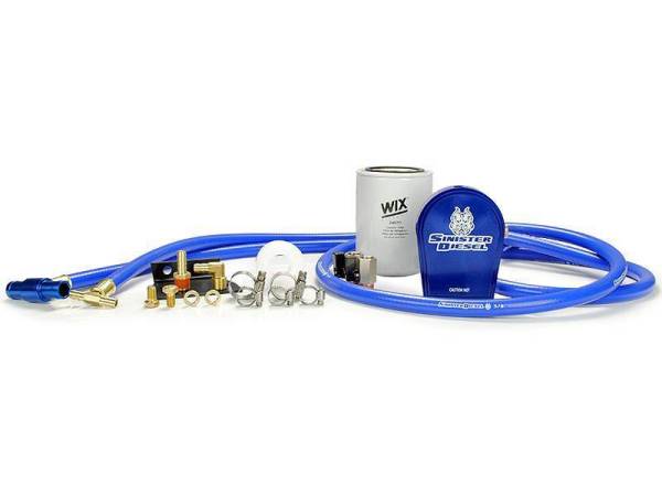 Sinister Diesel - Sinister Diesel 08-10 Ford 6.4L Powerstroke Coolant Filtration System w/ Wix Filter - SD-COOLFIL-6.4-W