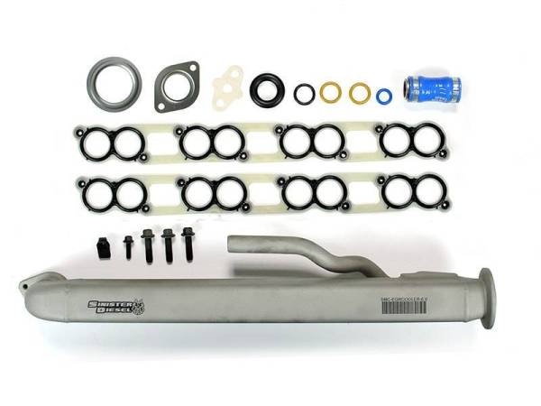 Sinister Diesel - Sinister Diesel 04-07 Ford Powerstroke 6.0L EGR Cooler With Install Kit - SD-EGRC-6.0-04-IK