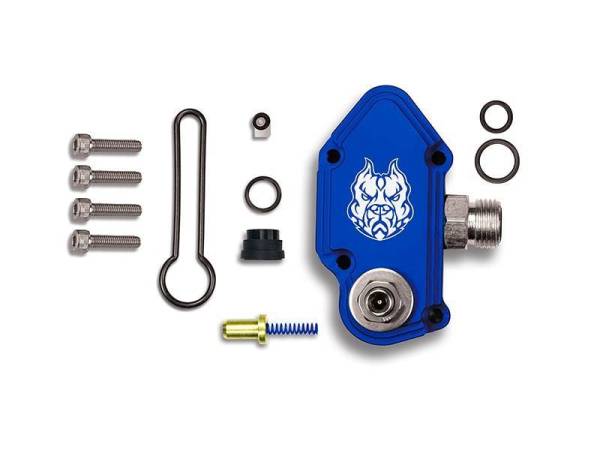 Sinister Diesel - Sinister Diesel 03-07 Ford Powerstroke 6.0L Blue Spring Kit with Adjustable Billet Spring Housing - SD-FUELBLK-6.0-ADJ