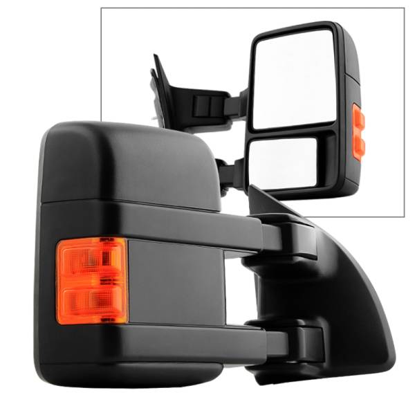 SPYDER - SPYDER Xtune Ford Superduty 99-14 Manual Extendable Manual Adjust Mirror Amber- Right MIR-FDSD08S-MA-AM-R - 9933134