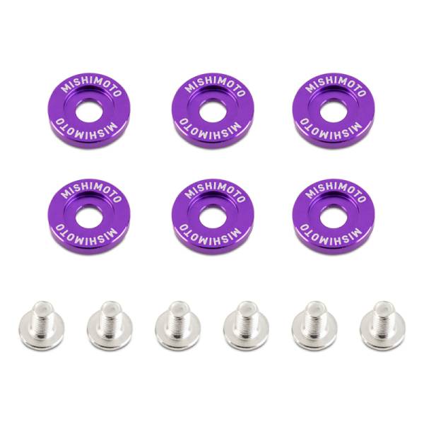 Mishimoto - Mishimoto Large Fender Washer Kit (6pcs) - Purple - MMFW-LG-6PR