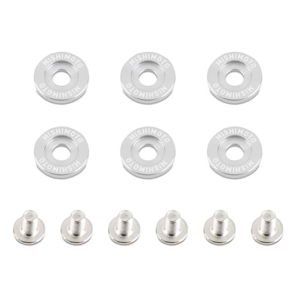 Mishimoto - Mishimoto Large Fender Washer Kit (6pcs) - Silver - MMFW-LG-6SL