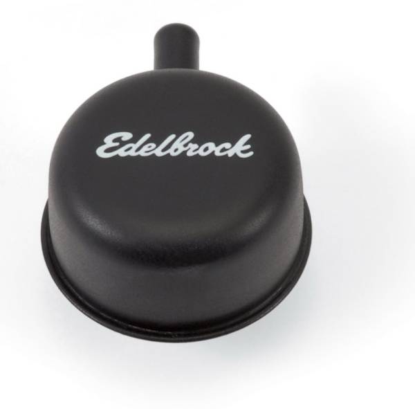 Edelbrock - Edelbrock Round Cap w/ Nipple Black - 4413