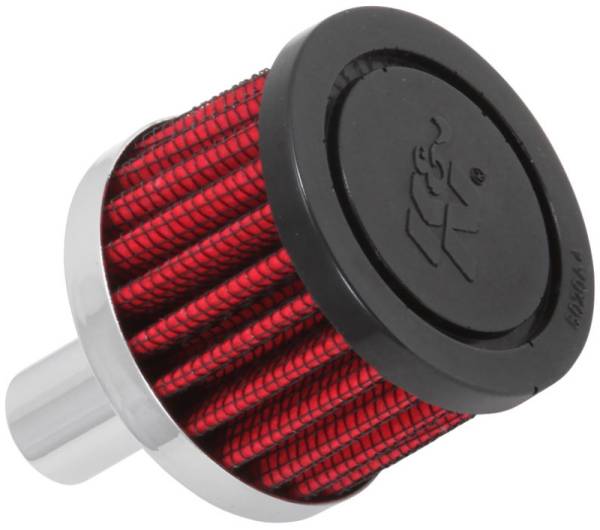K&N Engineering - K&N Engineering Steel Base Crankcase Vent Filter .625in Vent OD x 2in OD x 1.5in Height - 62-1020