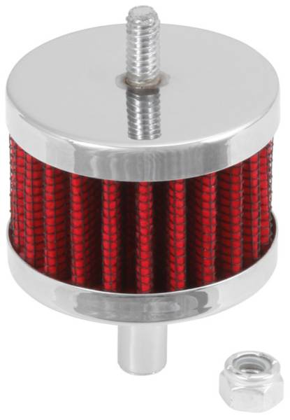 K&N Engineering - K&N Engineering Steel Base Crankcase Vent Filter 3/8in OD Tube 2in OD 1-1/2in Height - 62-1090