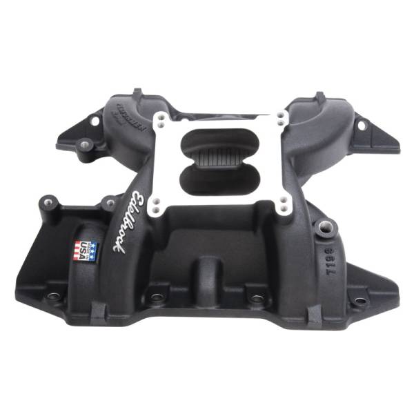 Edelbrock - Edelbrock Performer RPM 440 Manifold Black Powdercoated - 71933