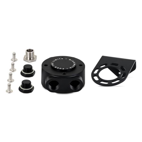 Mishimoto - Mishimoto 3/4 - 16 Thread Remote Oil Filter Mount - Black - MMOC-RFH-34BK