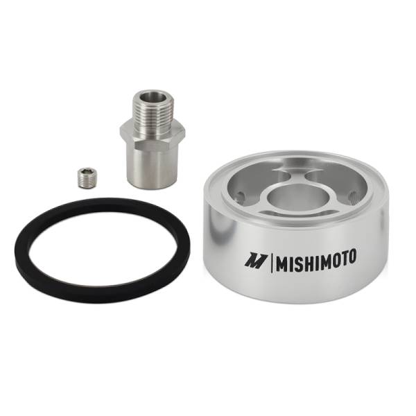 Mishimoto - Mishimoto Oil Filter Spacer 32mm 3/4 - 16 Thread - Silver - MMOC-SPC32-34SL