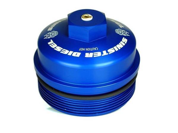 Sinister Diesel - Sinister Diesel 03-10 Ford Powerstroke 6.0L/6.4L Oil Filter Cap - SD-OFC-FORD-03